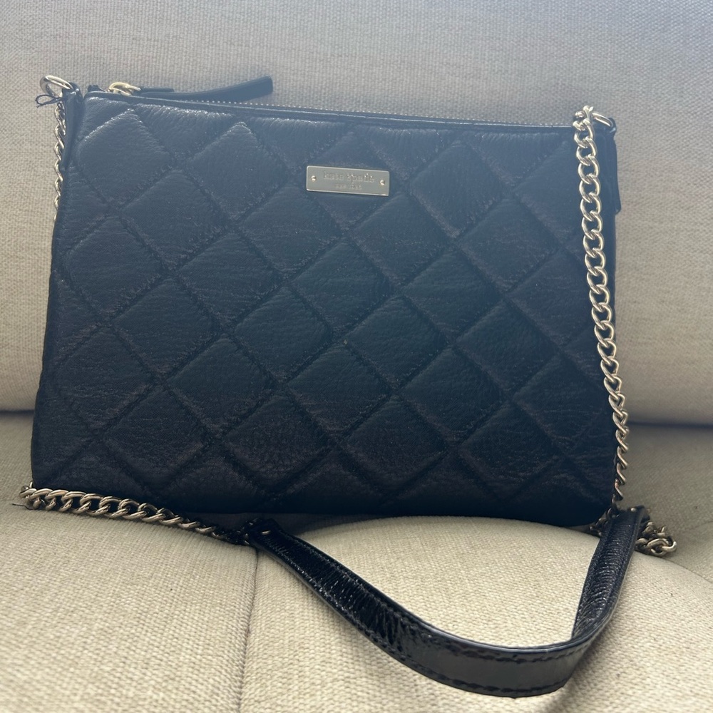 Kate Spade Black Quilted Crossbody Bag